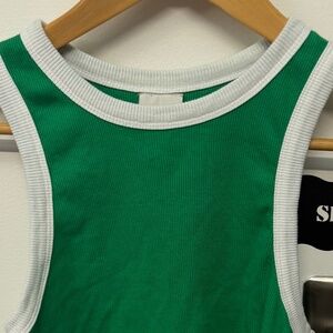 Maeve Green and White Tank - Size Medium